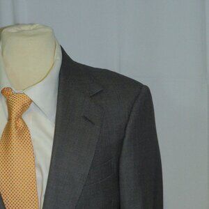 Huntsman Savile Row Bespoke 2023 Gray Birdseye One Button Sport Coat 36S